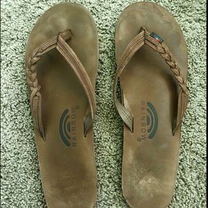 Braided Brown Rainbow Sandals